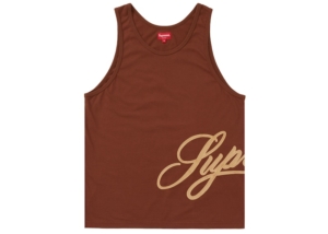 Supreme Mesh Script Tank Top Bruin