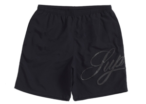 Supreme Mesh Script Water Short Zwart