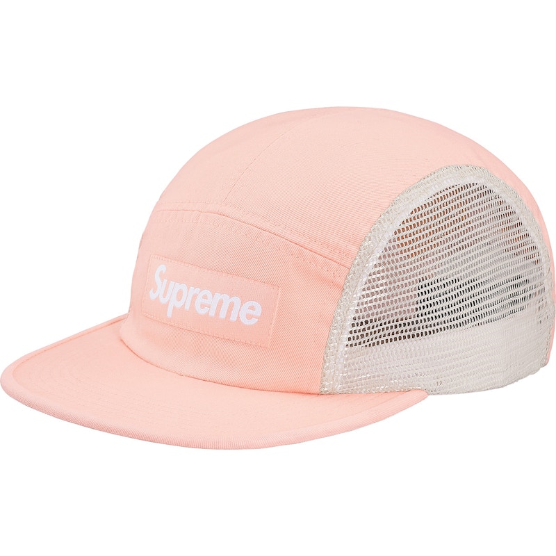 Supreme Mesh Side Panel Camp Cap Light Bright Peach