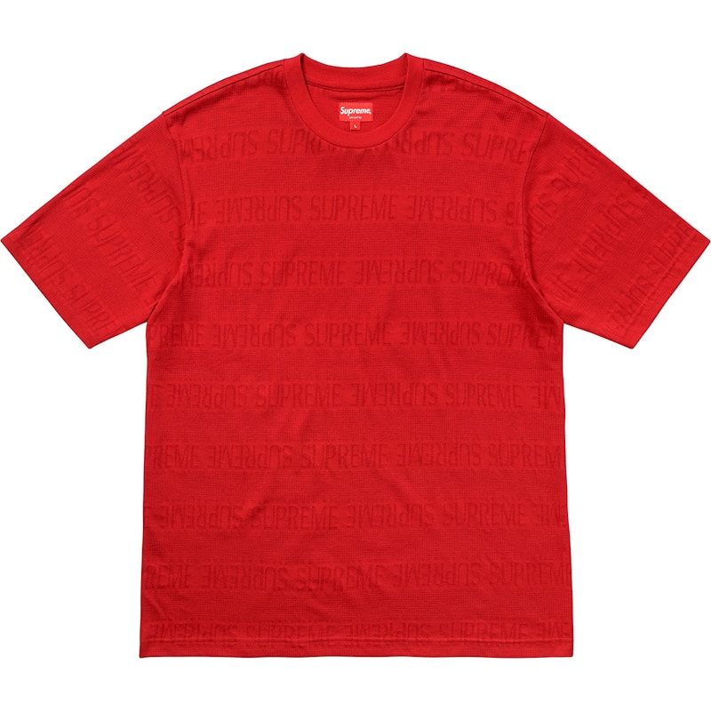 Supreme Mesh Stripe Top Rood