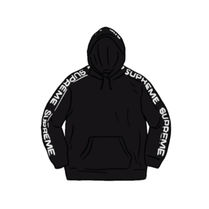 Supreme Metallic Rib Hooded Sweatshirt Zwart