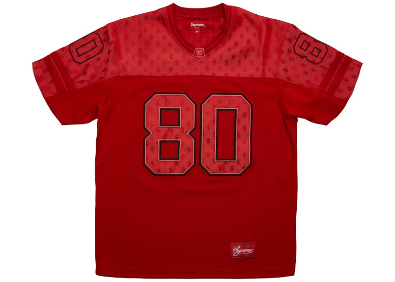 Supreme Monogram Football Jersey Rood