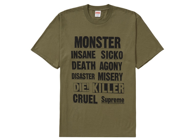 Supreme Monster Tee Light Olijf