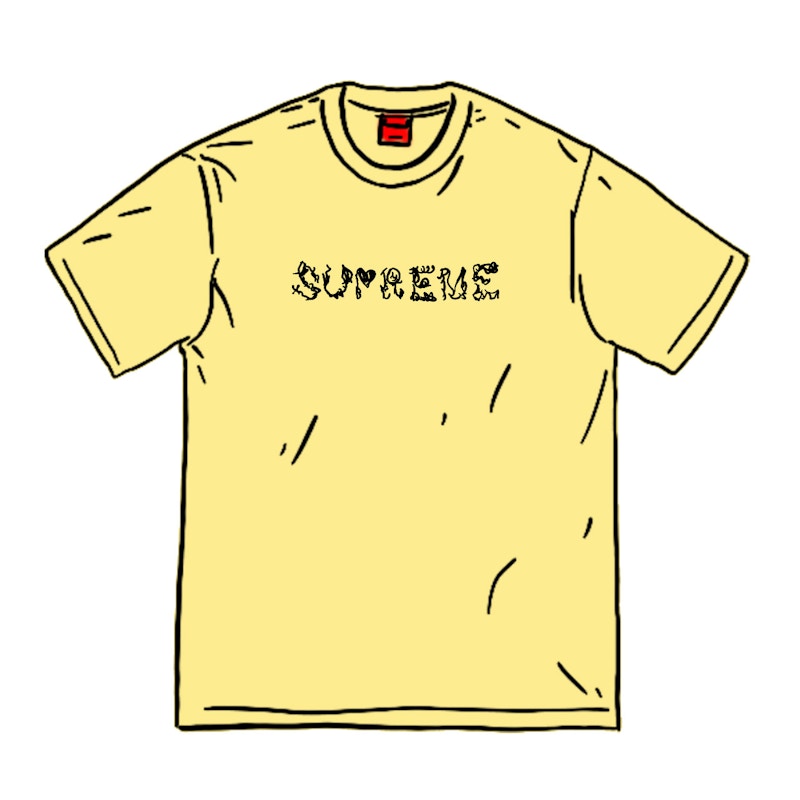 Supreme Morph Tee Pale Geel