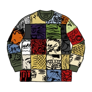 Supreme Mosaic Patchwork L/ Top Multicolor