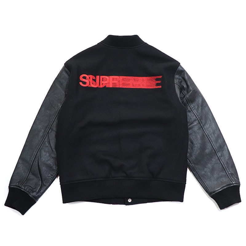 Supreme Motion Logo Varsity Jacket Zwart
