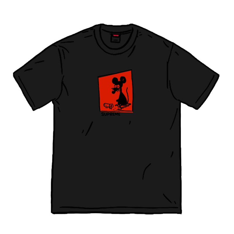 Supreme Mouse Tee Zwart