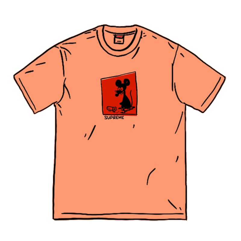 Supreme Mouse Tee Peach