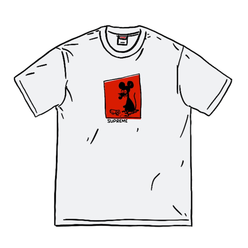 Supreme Mouse Tee Wit