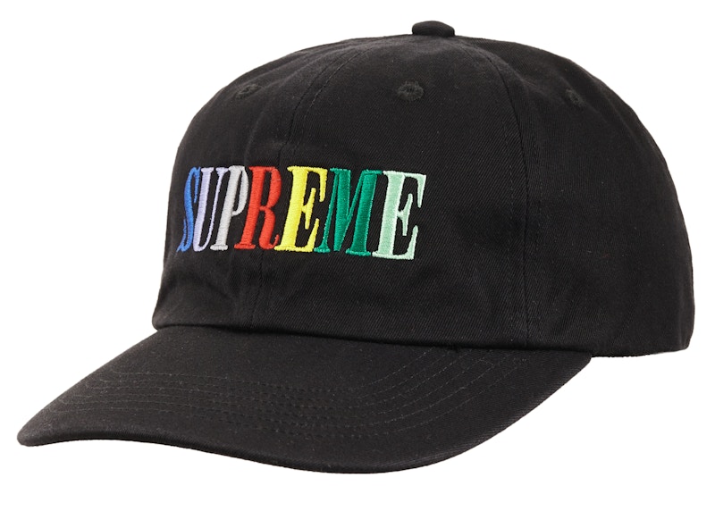 Supreme Multi Color Logo 6-Panel Zwart