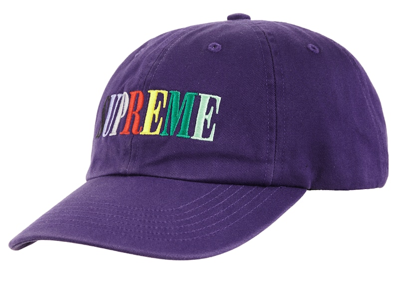 Supreme Multi Color Logo 6-Panel Paars