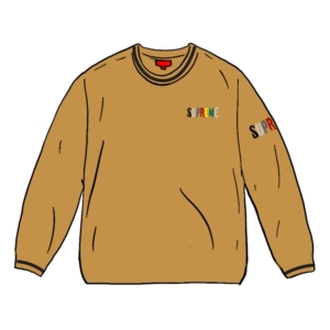 Supreme Multi Color Logo L/ Top Dark Goud