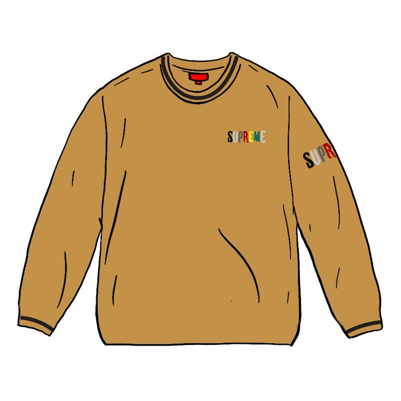Supreme Multi Color Logo L/ Top Dark Goud