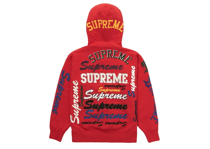 Supreme Multi Logo Hooded Sweatshirt Rood