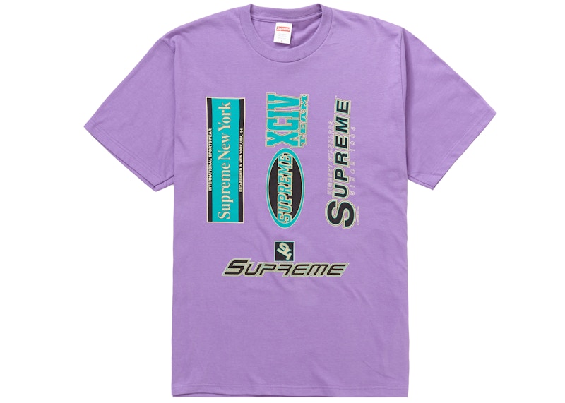 Supreme Multi Logos Tee Paars