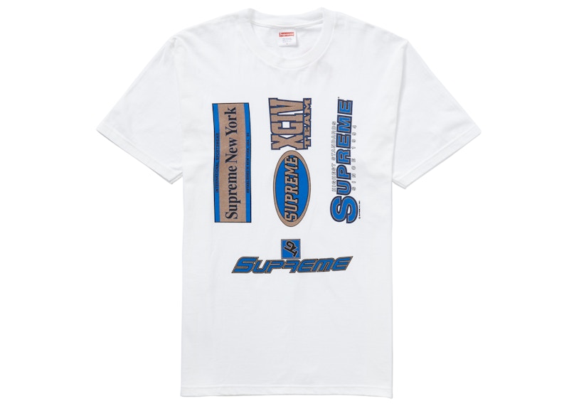 Supreme Multi Logos Tee Wit