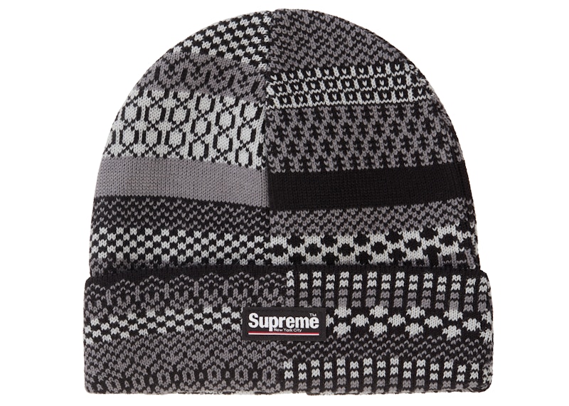 Supreme Multi Pattern Beanie Zwart