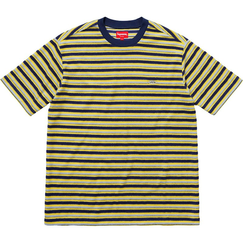 Supreme Multi Stripe Terry Tee Blauw