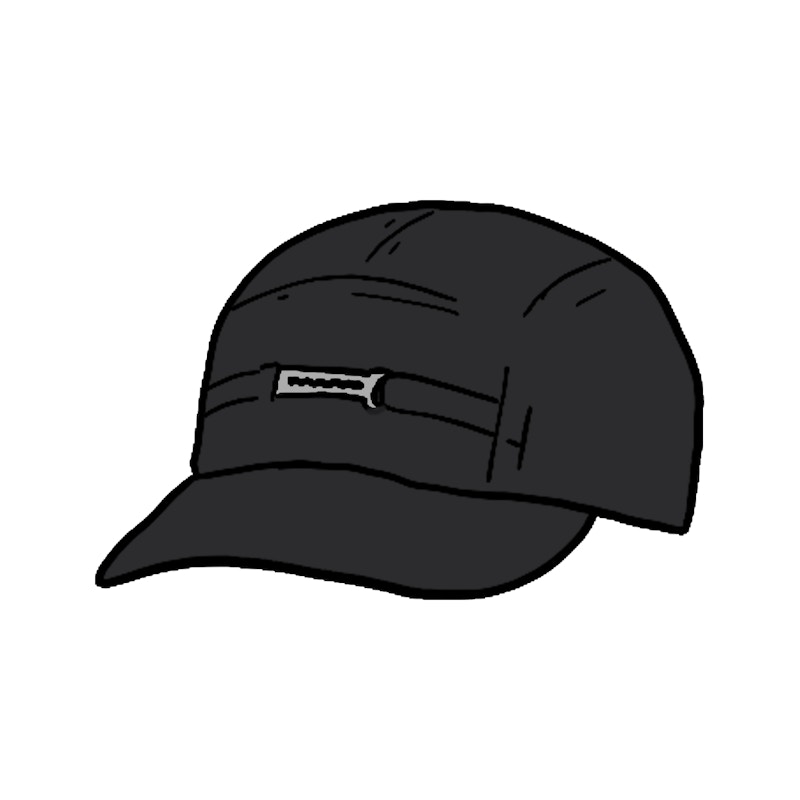 Supreme Name Plate Camp Cap Zwart
