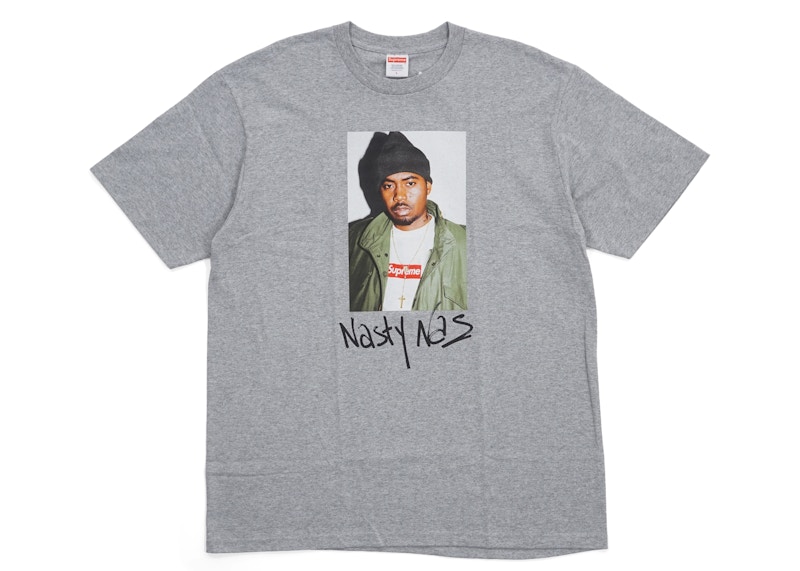 Supreme Nas Tee Heather Grijs