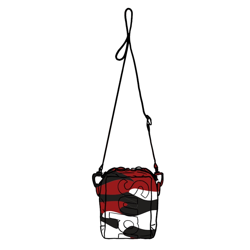 Supreme Neck Pouch Camo Rood