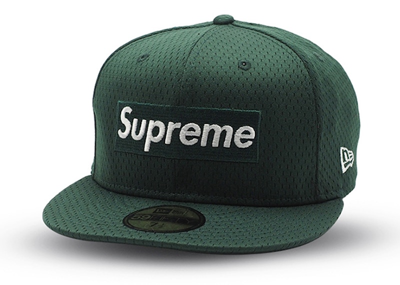 Supreme New Era Mesh Box Logo Cap Dark Groen
