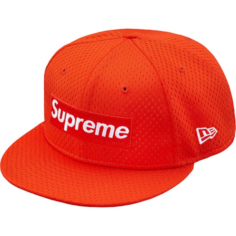 Supreme New Era Mesh Box Logo Cap Oranje