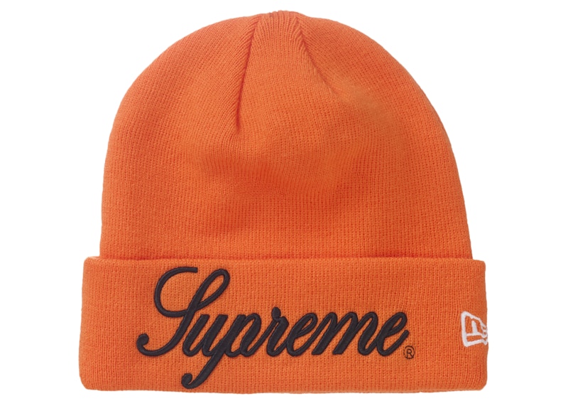 Supreme New Era Script Beanie Oranje