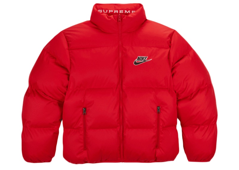 Supreme Nike Reversible Puffy Jacket Rood