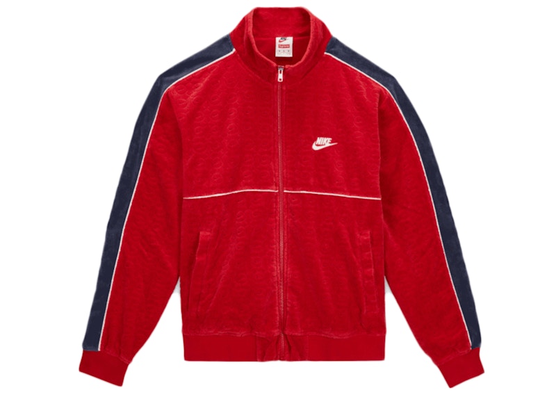 Supreme Nike Velour Track Jacket Rood