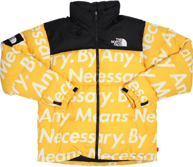Supreme Nuptse Jacket Geel