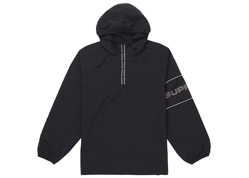 Supreme Nylon Ripstop Hooded Pullover Zwart