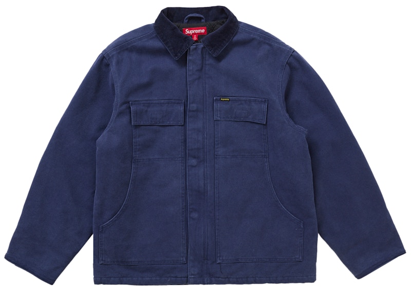 Supreme Old English Canvas Work Jacket Blauw