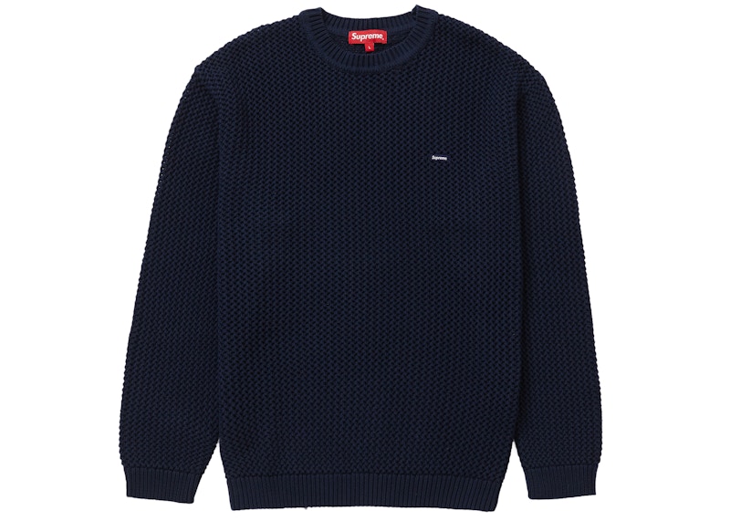 Supreme Open Knit Small Box Sweater Blauw