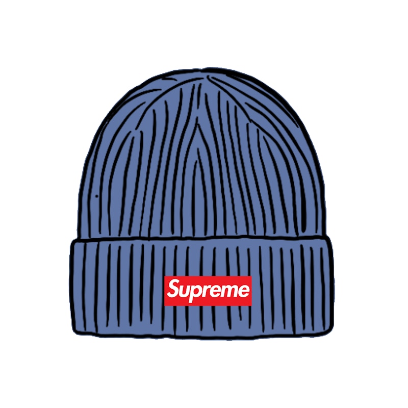 Supreme Overdyed Beanie Blauw