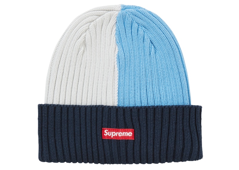 Supreme Overdyed Beanie Mixed Blauw
