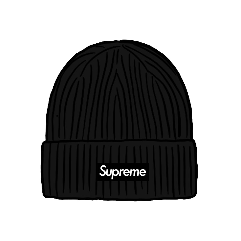 Supreme Overdyed Beanie Zwart