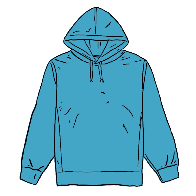 Supreme Overdyed Hooded Sweatshirt Bright Blauw