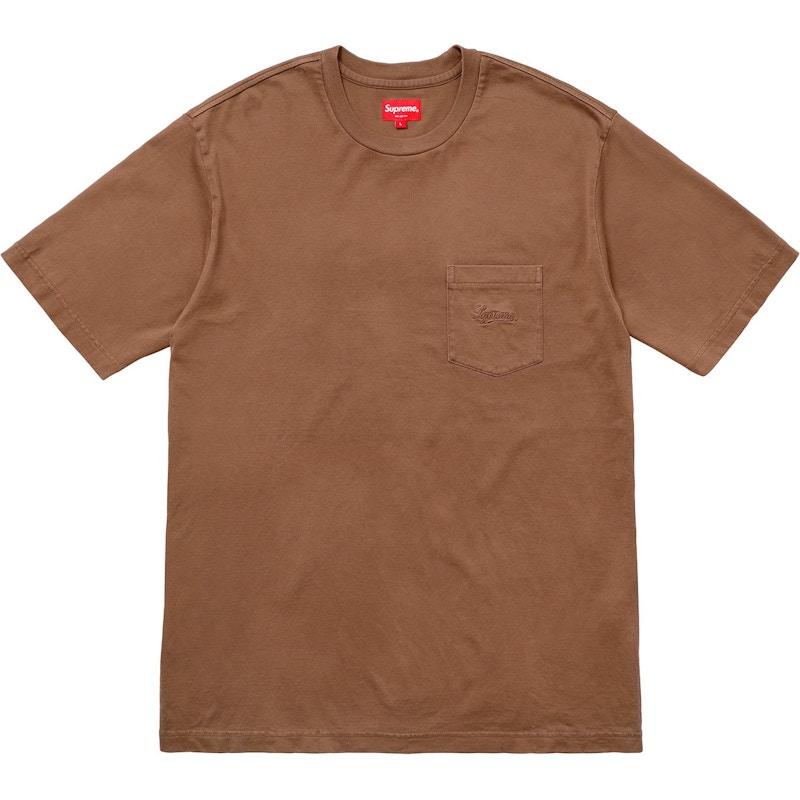 Supreme Overdyed Pocket Tee Washed Bruin