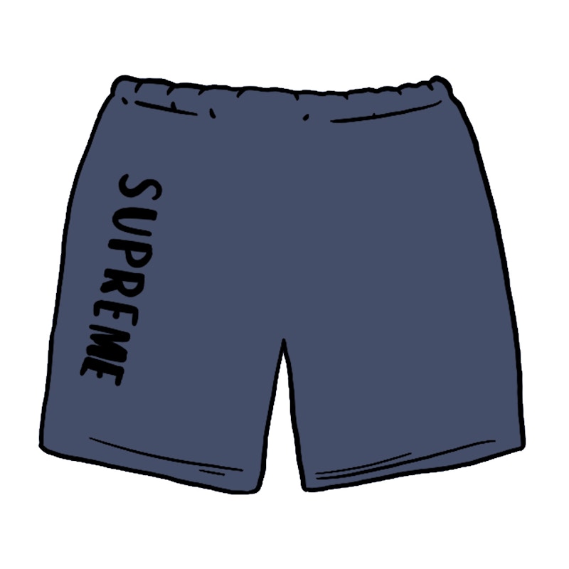 Supreme Overdyed Sweatshort Blauw