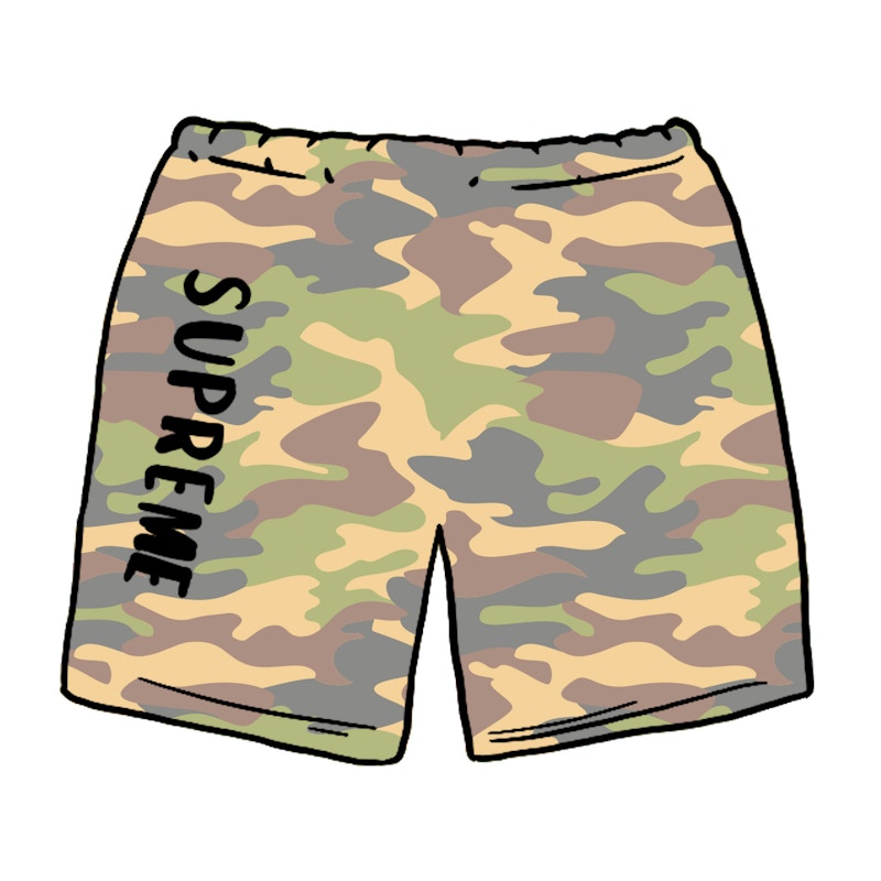 Supreme Overdyed Sweatshort Painted Camo
