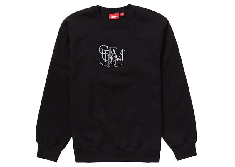 Supreme Overlap Crewneck Zwart