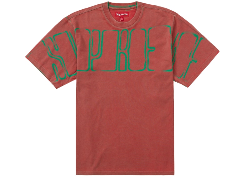 Supreme Overprint Knockout S/S Top Bright Rood