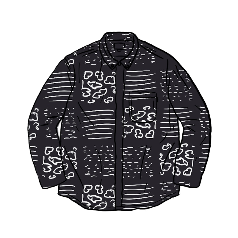 Supreme Paisley Grid Shirt Zwart