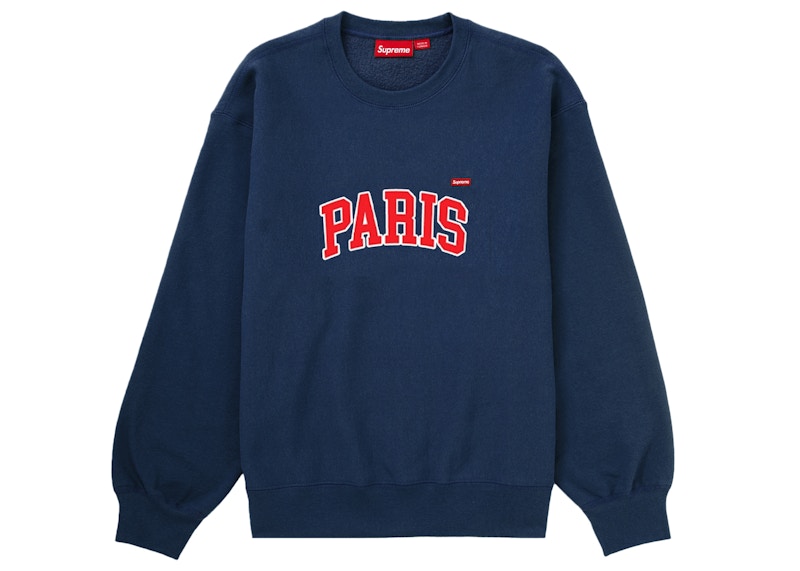Supreme Paris Shop Small Box Crewneck Blauw