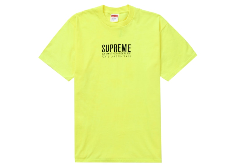 Supreme Paris Tee Fluorescent Geel