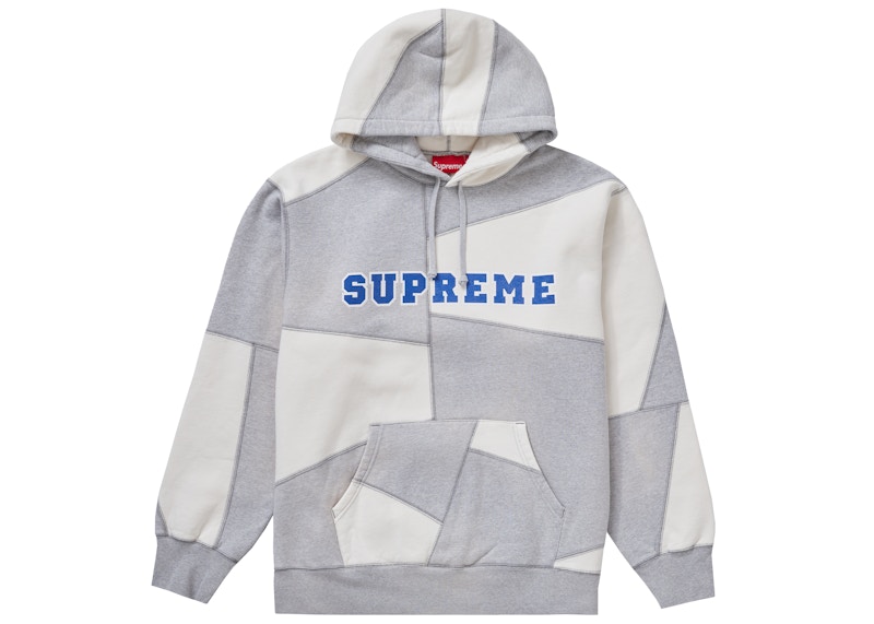 Supreme Patchwork Hooded Sweatshirt Heather Grijs