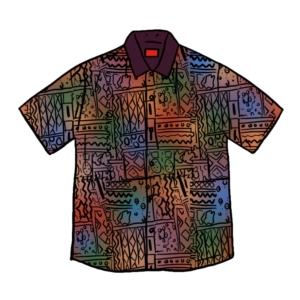 Supreme Patchwork Knit Zip Up Polo Multicolor