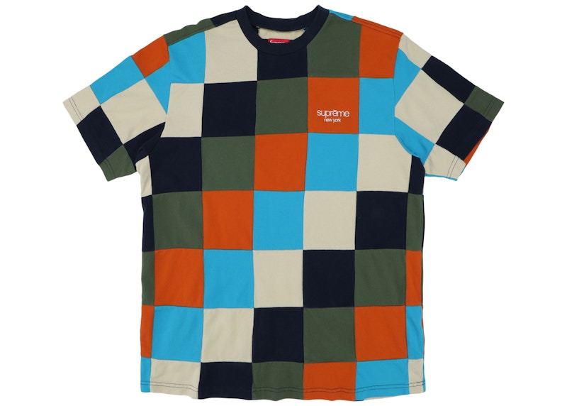 Supreme Patchwork Pique Tee Marineblauw
