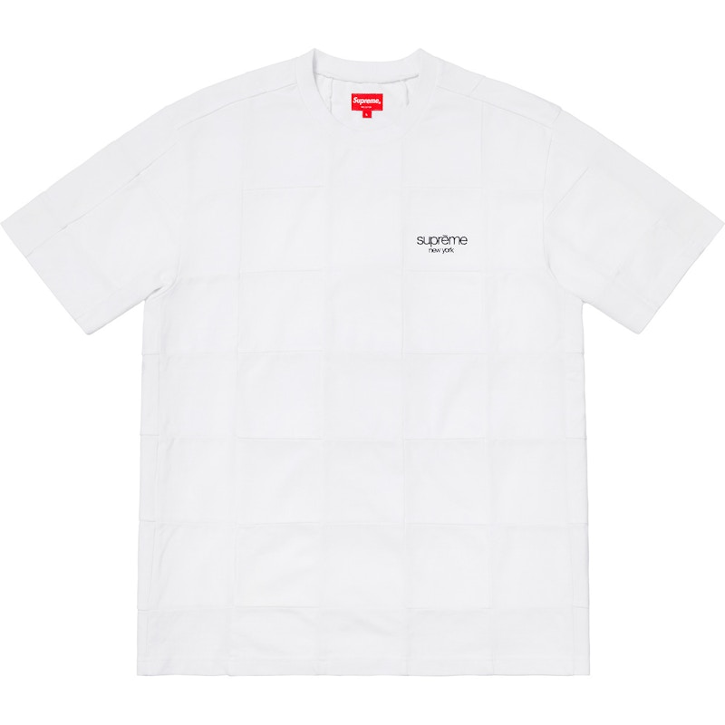 Supreme Patchwork Pique Tee Wit